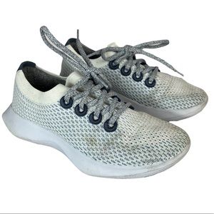 Allbirds Tree Dasher Geyser Blue White Lace Up Running Shoes